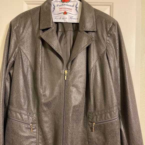 Jackets & Blazers - Faux Snake Skin Suede Jacket